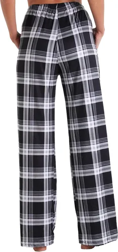 Miniatura 3 de X-Image Pantalones de pijama casuales cómodos para mujer con bolsillos y cordón