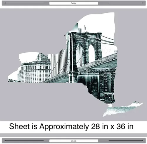 Miniatura 2 de New York State Wall Decal- State Landscape Wall Decal by Chromantics