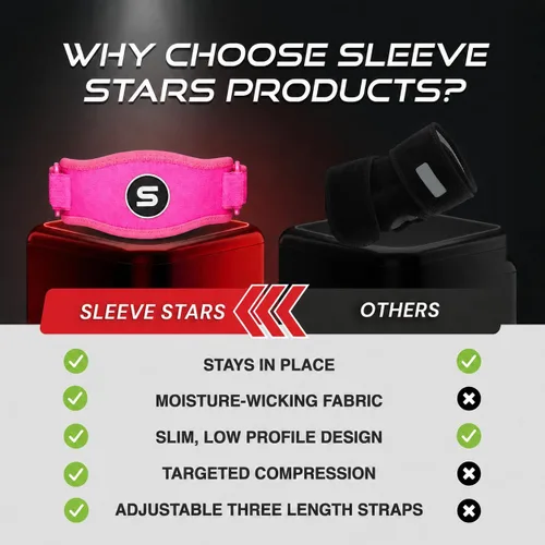Miniatura 8 de Sleeve Stars - Codera de tenis para mujer, correa de codo de tenis ajustable, codera de codo de golfista para hombres, soporte de contrafuerza