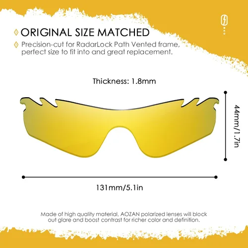 Miniatura 19 de Lentes de repuesto ANSI Z87.1 para gafas de sol Oakley RadarLock Path ventiladas - HI-DEF fotocromático