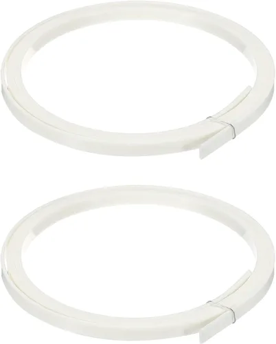 MECCANIXITY Tira de Encuadernación y Borde Purfling de Plástico 1650x7x1.5mm para Guitarra Acústica Clásica Blanca, Juego de 2 Blanco