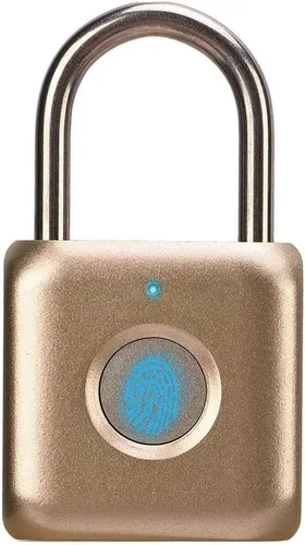 Miniatura 9 de Candado de huellas dactilares eLinkSmart con cerradura de combinación sin llave para casillero de gimnasio, mochila, maleta, equipaje, candado Gris