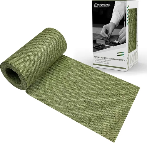 Miniatura 23 de KING MOUNTAIN Parche de lona para planchar, 3"×60", parche de reparación de tela de algodón 100% impermeable, utilizado para varios sofás, tiendas