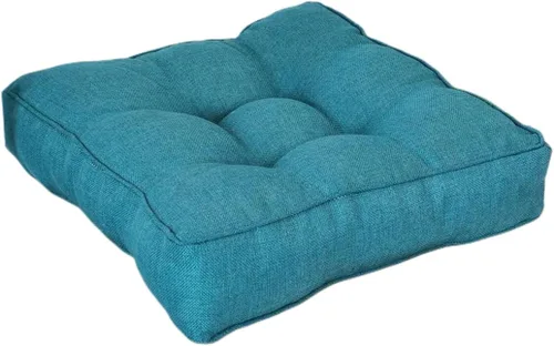 Miniatura 21 de Cojín cuadrado sólido de 16 pulgadas para silla, estilo tatami, cojín antideslizante y grueso, tapete suave para silla de oficina, cocina, comedor