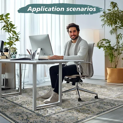 Miniatura 5 de Tapete para silla de oficina para suelo de madera dura, tapete para silla de computadora, alfombra de oficina para sillas rodantes, tapete