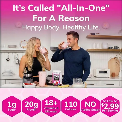 Miniatura 4 de INVIGOR8 Superfood - Batido aislado de proteína de suero alimentado con pasto de fresa natural, sin gluten y sin OMG, reemplazo de comidas