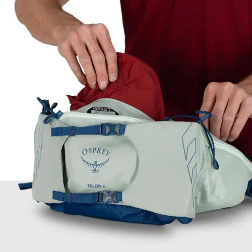 Miniatura 10 de Osprey Talon 6L Men's Lumbar Hiking Waist Pack - Fanny Pack with Water Bottle Holders Negro/Gris Carbón