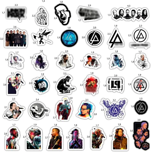 Miniatura 3 de BulbaCraft Calcomanías de rock, calcomanías de banda para adultos, calcomanías de rock, calcomanías de música Nu Metal Pegatinas de música rock