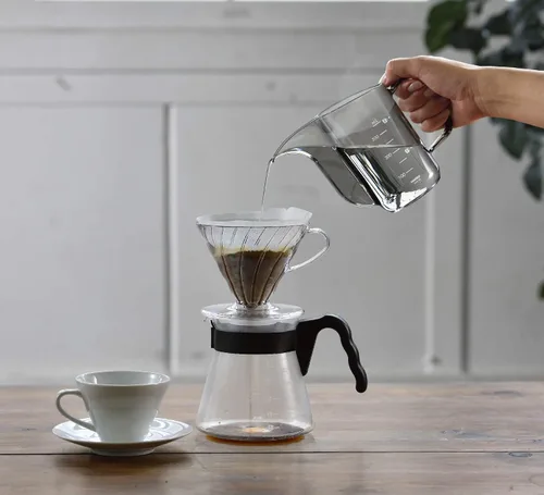 Miniatura 4 de Hario V60 - Hervidor de goteo "Air", 11.8 fl oz, negro transparente