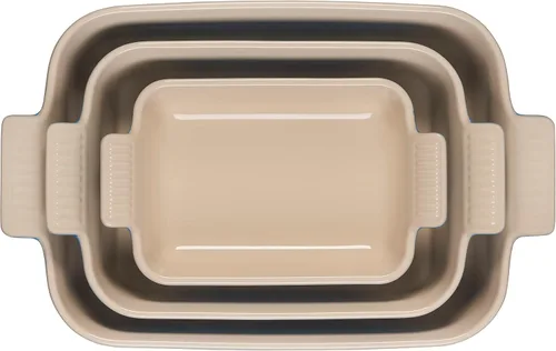 Miniatura 3 de Le Creuset - Set de 3 platos rectangulares de cerámica Heritage, alcachofa