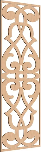 Miniatura 153 de 9 3/8"W x 24 3/8"H x 1/4"T Bellaire Decorativos Paneles de pared de madera calado, abedul