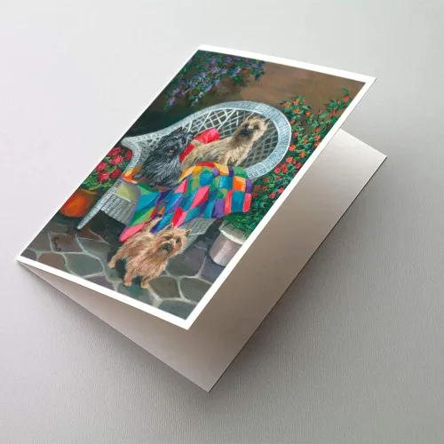Miniatura 30 de Caroline's Treasures PPP3013GCA7P - Tarjetas de felicitación y sobres para mascotas de Basset Hound Teacher, paquete de 8 tarjetas en blanco