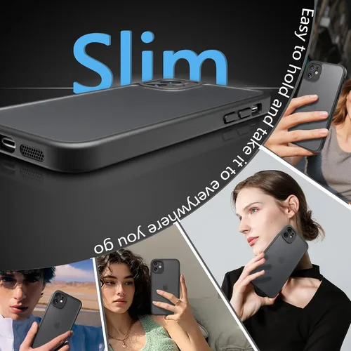 Miniatura 3 de Funda Translúcida Mate para iPhone 11, [Protección contra Caídas de Grado Militar de 10 Pies] Parachoques Protector Delgado Duradero Resistente a