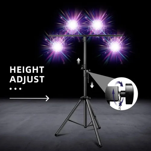 Miniatura 2 de DJ Lights Stand 41-95 Inch, Heavy Duty DJ Stand 1 Pack, Portable Par Can Tripod Stage Light Stand Adjustable Height, DJ Lighting T Bar Suitable for