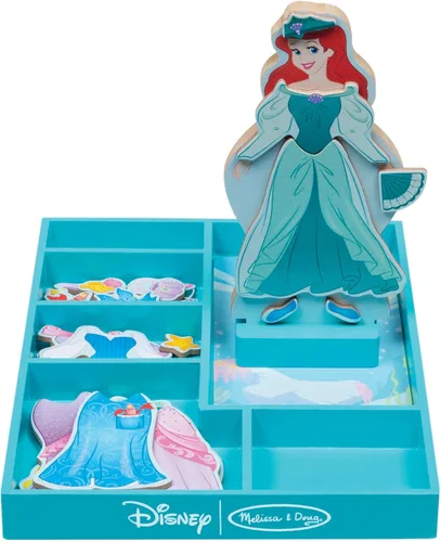 Miniatura 10 de Melissa & Doug juego de muñeca de madera y disfraz magnético de Cenicienta de Disney (+ de 30 unidades)