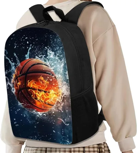 Miniatura 139 de HUGS IDEA Los animales frescos 3D niños escuela libro bolsa niños impresión mochilas, Baloncesto, Moderno