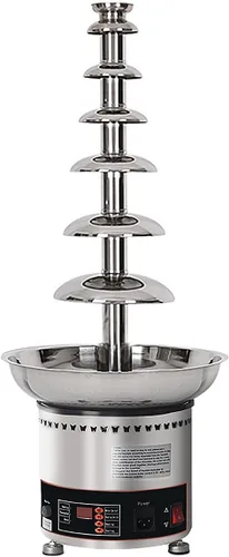 Fuente de chocolate 110 V eléctrica 7 niveles más grande fuente de chocolate digital máquina de fusión calefacción fuente de fondue, 17.6 lbs de