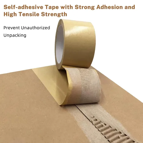 Miniatura 5 de TooCust Cinta de papel Kraft autoadhesiva,2 "X55YD,Cinta de papel marrón, Cinta de embalaje marrón biodegradable,Cinta de embalaje de papel