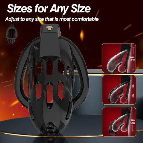 Miniatura 3 de Jaula de castidad masculina, dispositivo de castidad grande para hombre, ejercicio de pene, equipo de bondage SM y accesorios, juguetes sexuales