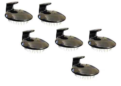 Miniatura 4 de G.B.S Cepillo masajeador de cuero cabelludo con cerdas de silicona suaves y flexibles, promueve el crecimiento del cabello, mejora la circulación