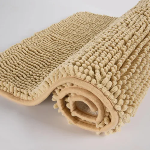 Alfombra de baño de felpilla de 24 x 16 pulgadas, extra suave, absorbente, de secado rápido, lavable a máquina, antideslizante, para bañera, ducha y