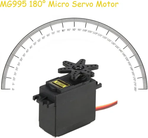 Miniatura 3 de 2 piezas MG995 Micro servomotor, 180° Metal Gear Servo Servo 44.1 lbs Digital de alta velocidad Servo Motor para RC Robot Brazo Helicóptero Avión