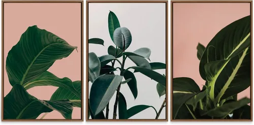 Miniatura 93 de SIGNWIN Lienzo enmarcado para pared, vista aérea de palmeras tropicales en un cielo azul, fotografía del océano costero, arte moderno, panorámico