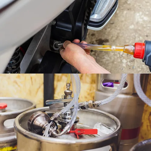 Miniatura 6 de MECCANIXITY 1 m de tubo de silicona transparente de goma de 1/4" ID 5/16" OD tubo de plástico manguera de aire flexible para elaboración de cerveza