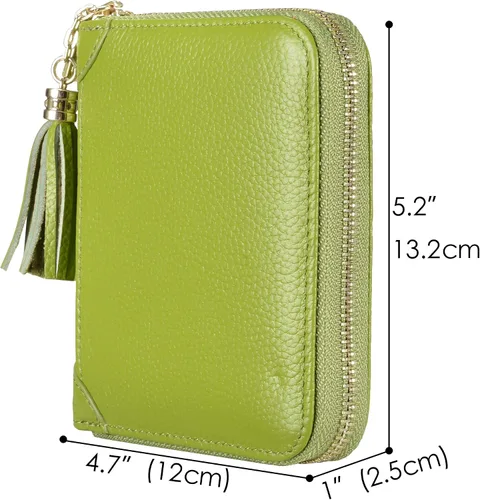 Miniatura 5 de Easyoulife - Billetera de piel con cierre y tarjetero para mujer, con bloqueo de interferencia de radiofrecuencia (RFID), cartera Rfid, M