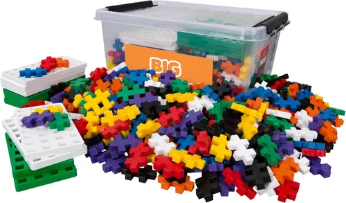 Miniatura 9 de PLUS PLUS BIG - Juego abierto – 400 piezas en bañera de almacenamiento – Mezcla de colores básicos, juguete de construcción de construcción, bloques