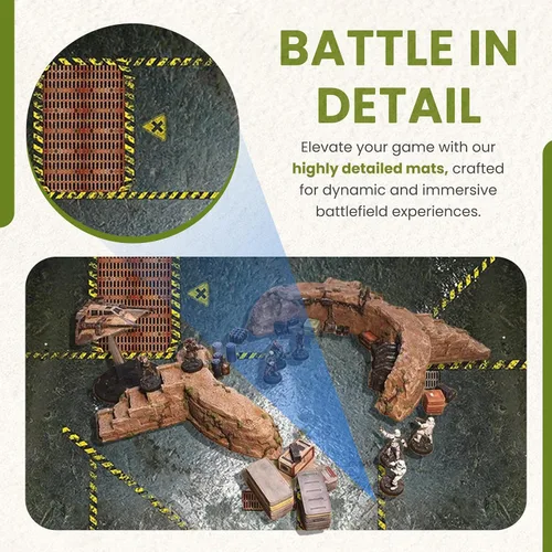 Miniatura 4 de IT'S A SKIN Tapete de juego – Juego de iniciación de mesa de 22 x 30 pulgadas – Compatible con Warhammer 40k Kill Team – Tapete de batalla