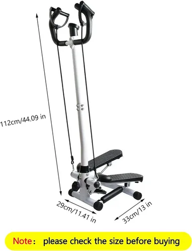 Miniatura 3 de MAD HORNETS Fitness Entrenamiento Ejercicio Escalera de aire Máquina de pasos Equipo cardiovascular con barra de manija, monitor LCD multifunción