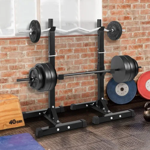 Miniatura 7 de ZENY Soporte ajustable para pesas en cuclillas, soporte de prensa de banco para entrenamiento de fuerza en el gimnasio en casa, carga máxima de 550