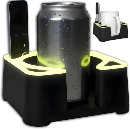 Miniatura 11 de MugBrick - Portavasos de silicona portátil para escritorio, sofá y cama. Apto para lavavajillas, soporte para bebidas antiderrames para oficina, (A)