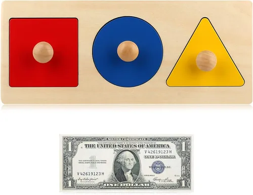 Miniatura 6 de Rompecabezas Montessori de Múltiples Formas, Primeras Formas, Rompecabezas de Madera con Perilla Jumbo, Rompecabezas de Formas Geométricas