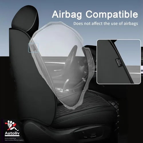 Miniatura 4 de IKABEVEM Fit for Kia Forte Seat Covers 2010-2024 Front Set Faux Leather Seat Cushion Waterproof Anti-Slip Seat Cushion Protector Compatible with