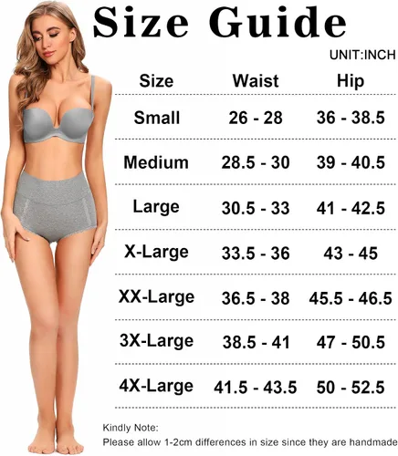 Miniatura 7 de Ropa interior suave de algodón de tiro alto para mujer ropa interior transpirable paquete múltiple