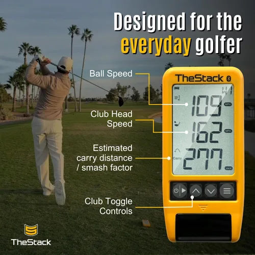 Miniatura 3 de TheStack™ Radar Monitor de Lanzamiento de Golf Sistema de Entrenamiento Basado en Aplicación y Analizador de Swing de Golf Ayuda