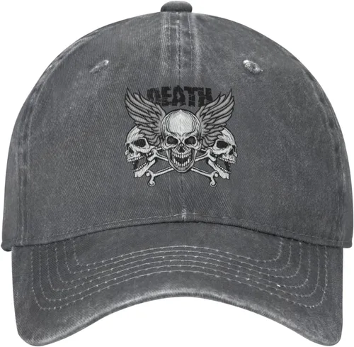 Miniatura 2 de Cowboy Hat Trendy Hats for Man and Women Djustable Four Season Outdoor Baseball Cap of Hell Skull with Angel Deep Heather
