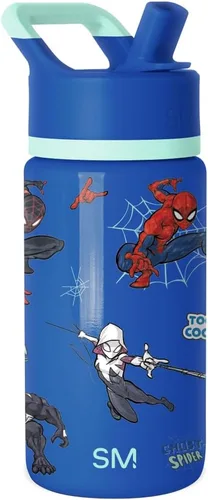 Miniatura 15 de Simple Modern - Botella de agua para niños Summit con tapa con pajilla Taza de acero inoxidable aislada de 14 onzas de Marvel Spider Man