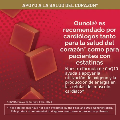 Miniatura 8 de Qunol CoQ10 200 mg Gomitas Blandas, Suplemento de Coenzima Q10 de Fuerza Extra y Ultra Alta Absorción, Suplemento Recomendado por el #1 Cardiólogo