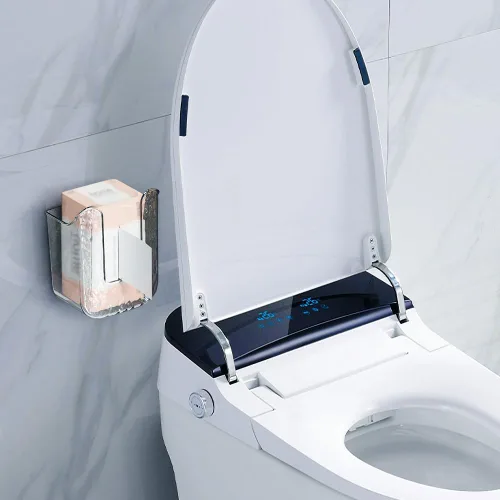 Miniatura 5 de Caja de almacenamiento de toallitas de cocina, caja de pañuelos montada en la pared, caja de servilletas faciales de plástico acrílico, dispensador