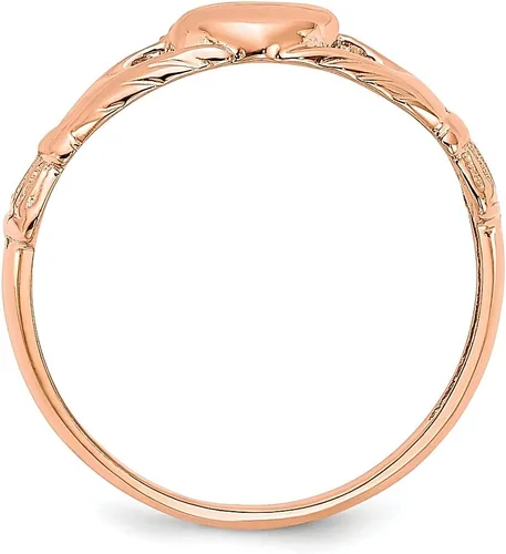 Miniatura 2 de Anillo Claddagh de oro rosa de 14 quilates, joyería fina celta para mujer, regalos para ella, Oro, rosa, oro rosa