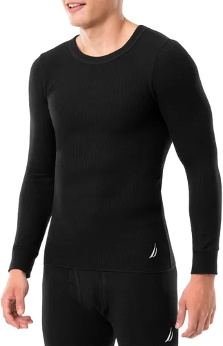 Miniatura 2 de Nautica Conjunto de capa base de manga larga para hombre, cuello redondo, waffle, ropa interior térmica