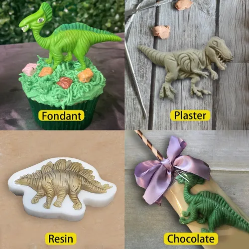 Miniatura 7 de Funshowcase Moldes de silicona para fondant de dinosaurio, 8