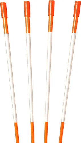 Estacas de nieve, marcador de entrada, estacas de arado, 5/16 pulgadas de grosor x 4.5 y 6 pies de largo, estacas de fibra de vidrio de 20 unidades,