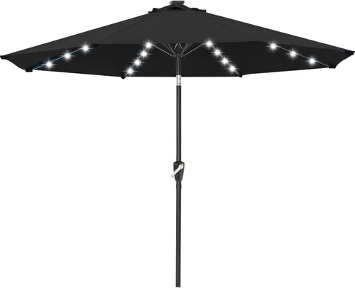 Miniatura 19 de ABCCANOPY Sombrillas solares duraderas para patio con 32 luces LED de 7.5 pies (beige claro)