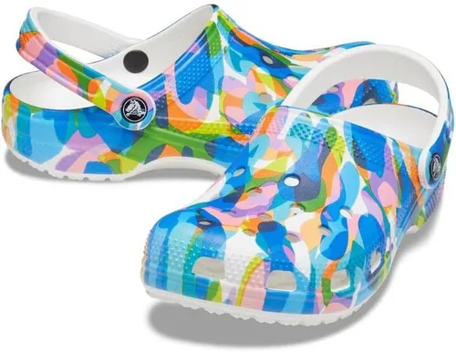 Miniatura 3 de Crocs Zuecos clásicos de Out of This World II, Blanco/Multicolor, 6 mujer/4 hombre