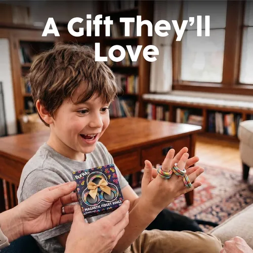 Miniatura 10 de BUNMO Juguete para la ansiedad, anillos magnéticos, para poner en cesta de Pascua, para adultos, para niños o niñas, genial regalo