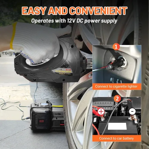 Miniatura 2 de E-HEELP Kit de gato eléctrico para coche hidráulico de 5 toneladas y 12 V (rango de elevación: 6.1 ~ 17.7 pulgadas) con llave de impacto eléctrica